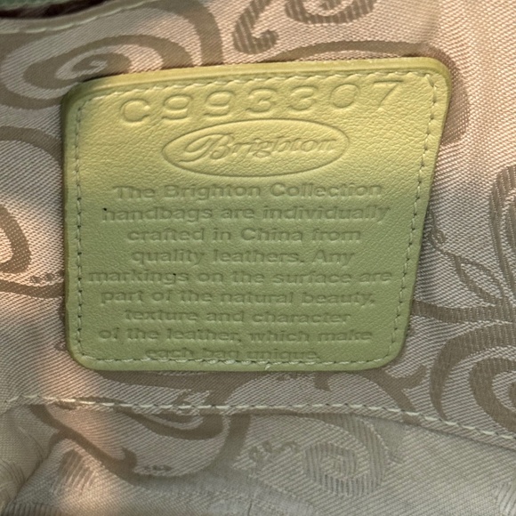 Brighton Black Patent Leather Croc Embossed Handbag - Picture 11 of 14